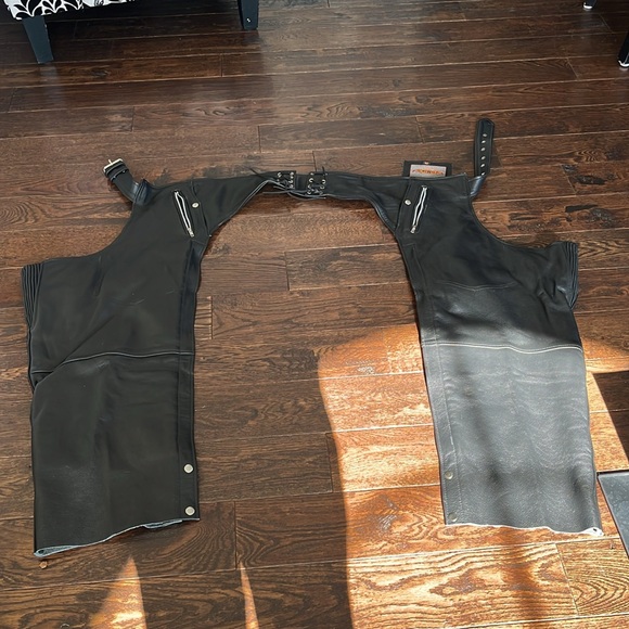 Motorcycle chaps pants leather - Picture 4 of 6